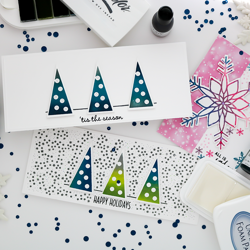 See How to Make Your Own Customized Ink Pads + Slimline Holiday Cards